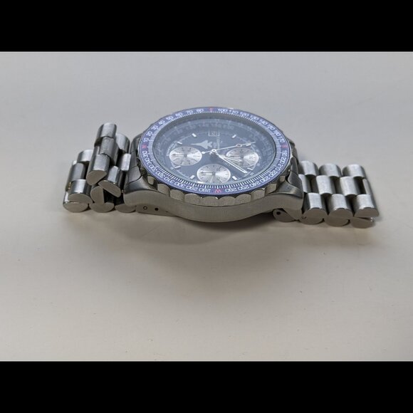 Vintage 90s Chase-Durer Pilot Commander X Chronograph Watch - Picture 6 of 12